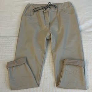 Faux leather Italian joggers size small